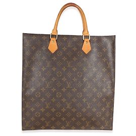 Louis Vuitton Vintage Monogram Canvas Sac Plat Tote Marrone