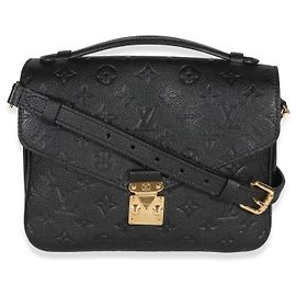 Louis Vuitton Black Monogram Empreinte Pochette Metis Nero