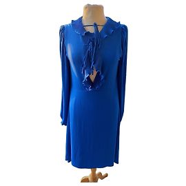 Robe asymétrique Balenciaga bleue Bleu