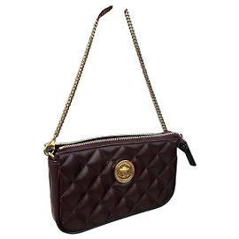 Bolso de hombro Versace Medusa de cuero acolchado - Burdeos Burdeos
