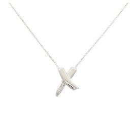Tiffany & Co Tiffany Kiss 925 Silver Necklace Silvery