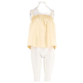 Autre Marque SOFT GOAT Yellow Wool Top Yellow