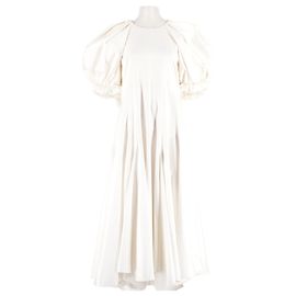 Vestido de algodón blanco Khaite Blanco