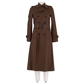 Céline Trench en coton imprimé logo triomphe Brown