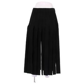 Prada Jupe en laine noire à franges Black
