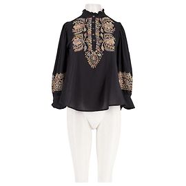 Top de algodão preto Antik Batik Preto