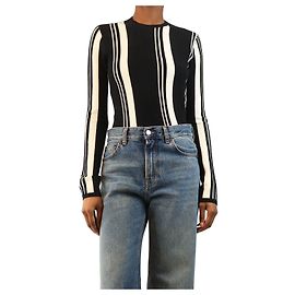 Joseph Top de manga larga a rayas blancas y negras - size XS Negro