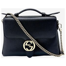 Gucci Borsa 2way Interlocking G medium nera Nero