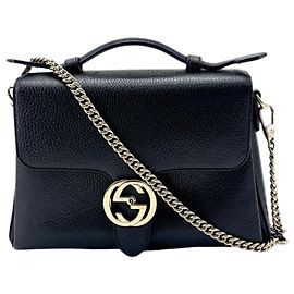 Gucci Sac 2way Interlocking G medium noir Noir