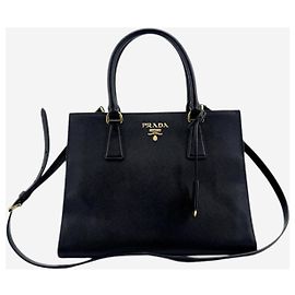 Prada Borsa 2way in pelle Saffiano nera Nero