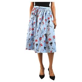 Marni Falda midi floral azul - size UK 8 Azul