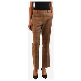 Weekend Max Mara Braune taillierte Karohose - size UK 8 Braun