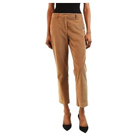 Weekend Max Mara Pantalon capri en velours côtelé camel - taille XS Marron
