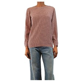 Stella Mc Cartney Red silk printed blouse - size UK 4 Red