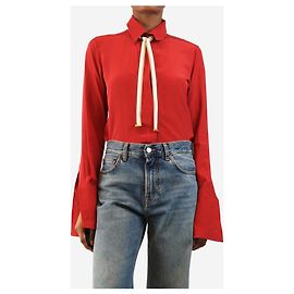 Max Mara Camicia di seta rossa - size S Rosso