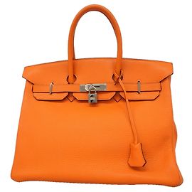 Hermès Hermes Birkin 35 Togo Orange Handbag Orange