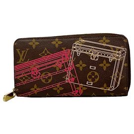 Cartera Zippy Louis Vuitton Monogram Trunk Castaño Rosa