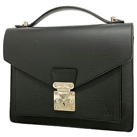 Sac à main Louis Vuitton Epi Monceau 28 Noir