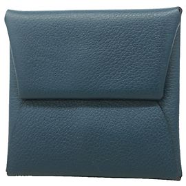 Hermès Hermes Bastia Verso Evercolor Coin Case Navy blue