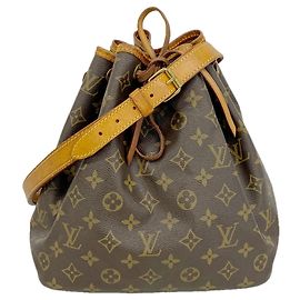 Louis Vuitton Monogram Petit Noé Shoulder Bag Brown