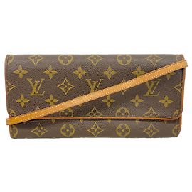 Borsa a tracolla Louis Vuitton Monogram Pochette Twin GM Marrone