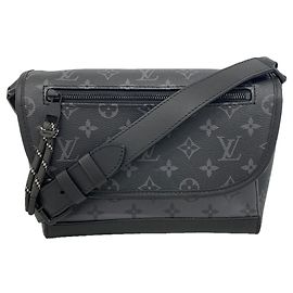 Borsa a tracolla Louis Vuitton Monogram Eclipse Reverse Pulse Marrone Nero