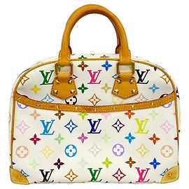 Sac à main Louis Vuitton Monogram Multicolor Trouville Blanc