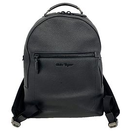 Mochila de couro Salvatore Ferragamo Preto