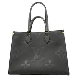 Louis Vuitton Monogram Empreinte OnTheGo MM Tote Bag Black