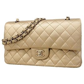Borsa a tracolla Chanel Matelassé in Champagne Gold D'oro