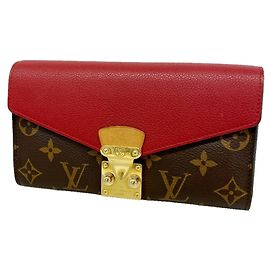 Louis Vuitton Monogram Portefeuille Pallas Long Wallet Fucsia