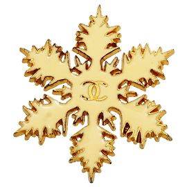 Spilla Chanel Beige e Oro Beige D'oro