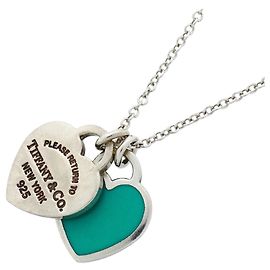 Autre Marque Collier Tiffany & Co. Double Return to Heart Bleu