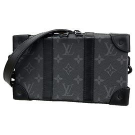Louis Vuitton Monogram Eclipse Soft Trunk Wallet Shoulder Bag Black