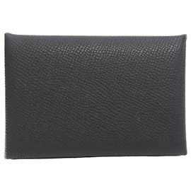 Hermès Hermes Calvi Visitenkartenetui Schwarz