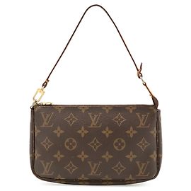 Louis Vuitton Monogram Pochette Accessoires Handbag Pouch Brown