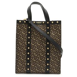 Burberry TB Small Monogram Tote Bag Braun Schwarz