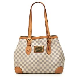 Louis Vuitton White Damier Azur Hampstead MM White