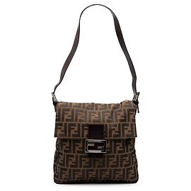 Borsa a tracolla Fendi Brown Zucca Canvas Marrone