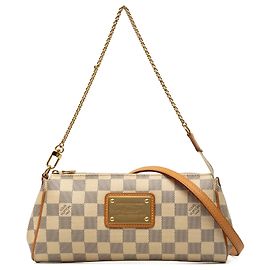 Louis Vuitton White Damier Azur Eva Blanc
