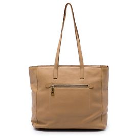 Prada Brown Vitello Daino Shopper Tote Brown Light brown