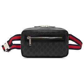 Gucci Black GG Supreme Web Gürteltasche Schwarz