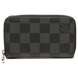 Louis Vuitton Black Damier Graphite Zippy Coin Pouch Black