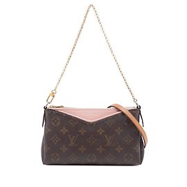Clutch Louis Vuitton Pallas Monogram Brown Marrom