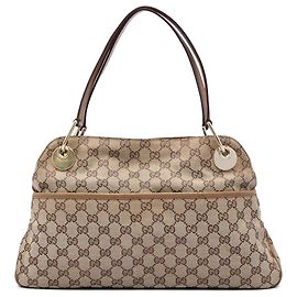 Bolso de hombro Gucci Beige GG Canvas Eclipse Beige