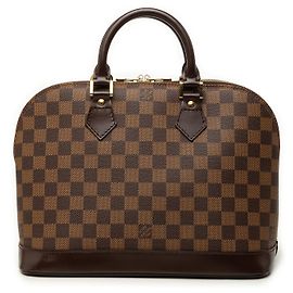 Louis Vuitton Brown Damier Ebene Alma PM Marrom