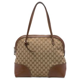 Gucci Bree Dome Tote Medium aus GG Canvas Beige Beige