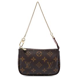 Louis Vuitton Brown Monogram Mini Pochette Accessoires Brown