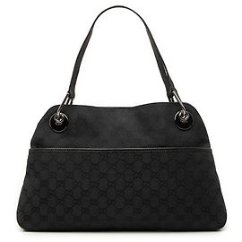 Borsa a tracolla Gucci Black GG Canvas Eclipse Nero