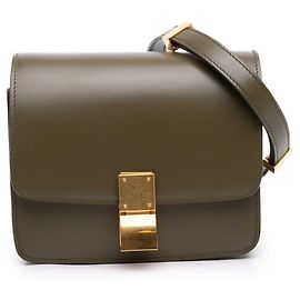 Céline Celine Green Small Calfskin Classic Box Verde Verde oliva